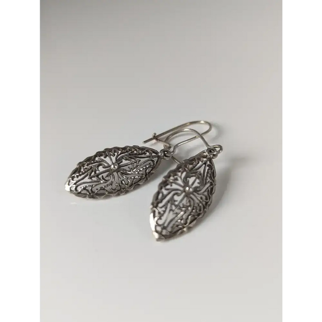 Silver Steed Shield Dropped Earrings Earrings