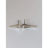 Silver Steed Short Hoof Nail Stud Earrings Earrings