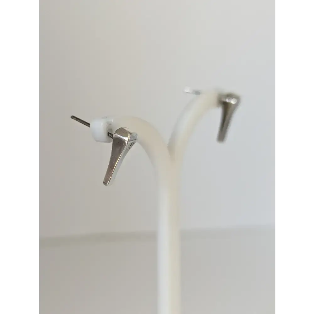 Silver Steed Short Hoof Nail Stud Earrings Earrings