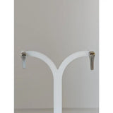 Silver steed short hoof nail stud earrings made of silver-toned metal with sleek minimalist design and subtle engraving
