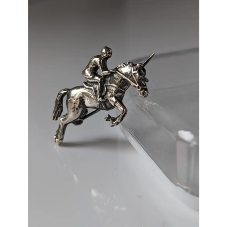Silver Steed Show Jumper Brooch / Stock Tie Pin Brooches