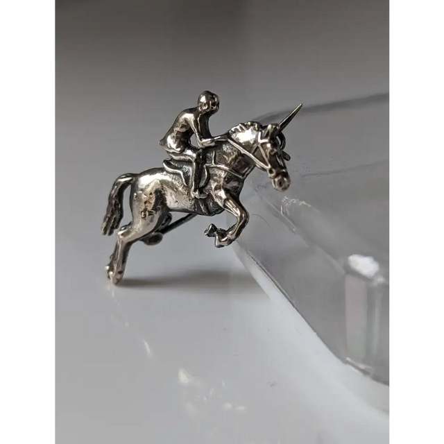 Silver Steed Show Jumper Brooch / Stock Tie Pin Brooches