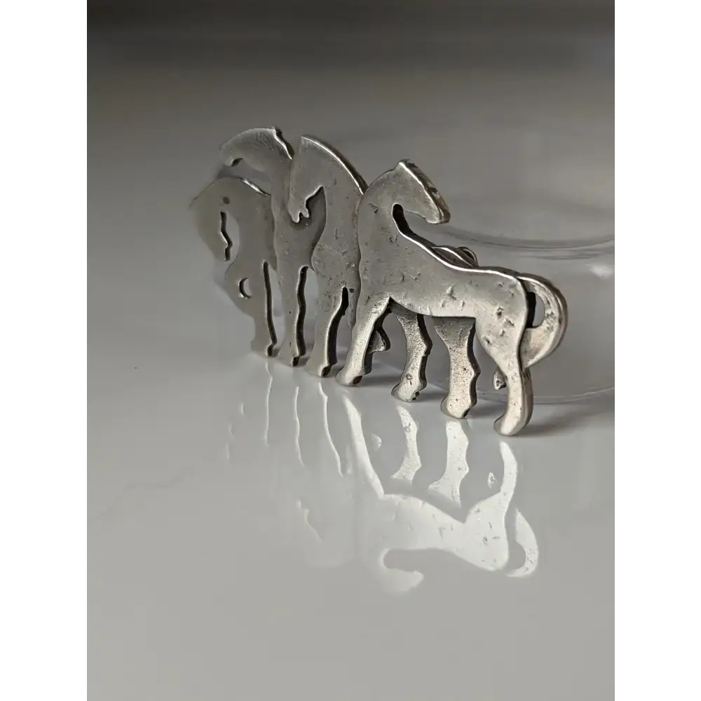 Silver Steed Signature Silver Herd Silver Brooch / Stock Tie Pin Brooches