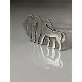 Silver Steed Signature Silver Herd Silver Brooch / Stock Tie Pin Brooches