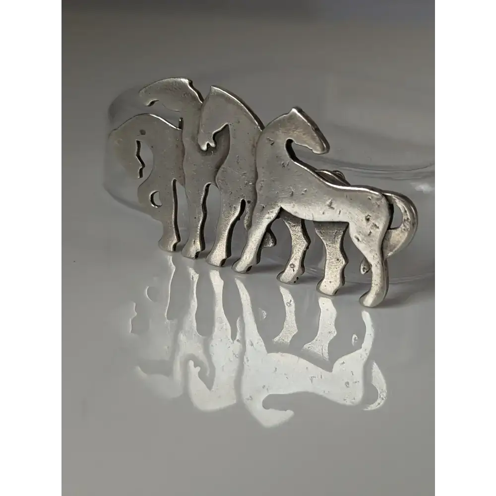 Silver Steed Signature Silver Herd Silver Brooch / Stock Tie Pin Brooches