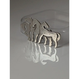 Silver Steed Signature Silver Herd Silver Brooch / Stock Tie Pin Brooches