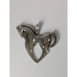 Silver Steed Simple Large Horse Silver Pendant Pendant