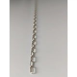 Silver steed slim link silver bracelet featuring a silver-toned paperclip-style chain link design