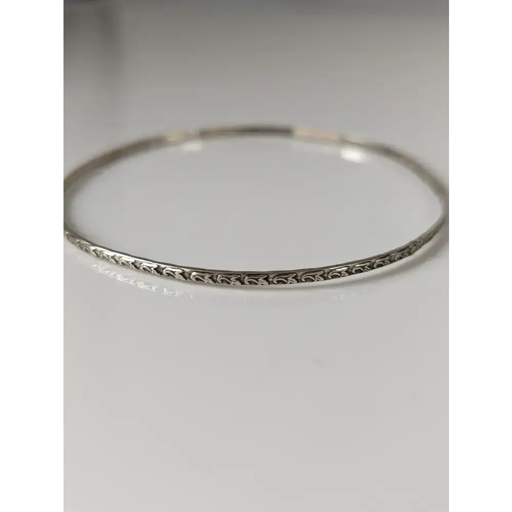 Silver Steed Slim Vine Silver Bangle Bracelets