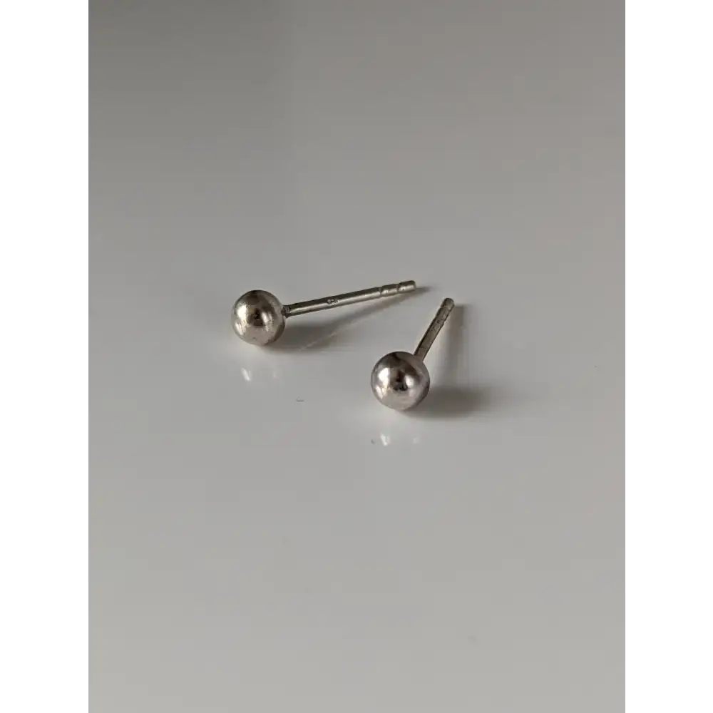 Silver Steed Small Ball Stud Earrings Earrings