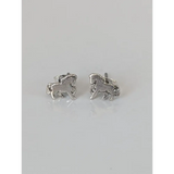 Silver Steed Small Silver Horse Studs Earrings