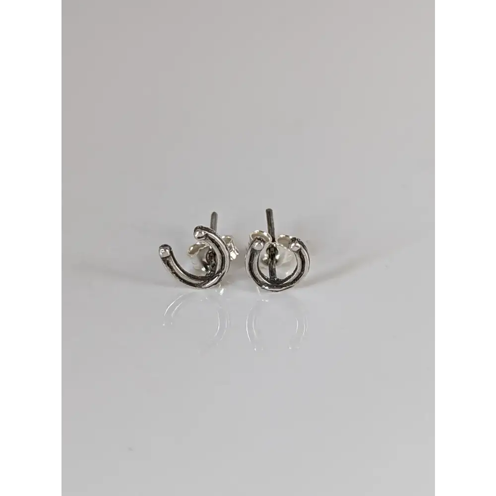 Silver Steed Small Horseshoe Stud Earrings 1 Earrings