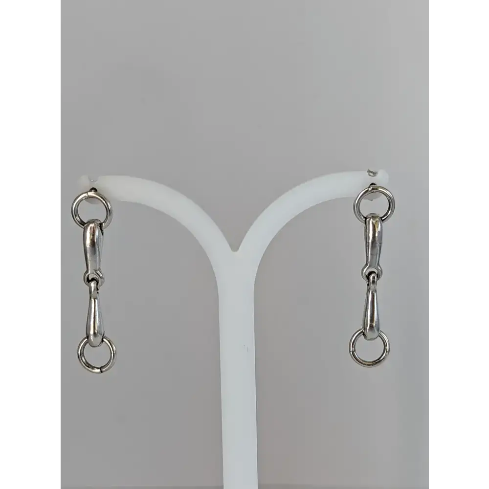 Silver Steed Snaffle Bit Stud Earrings Silver Earrings