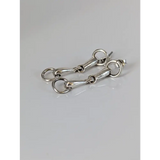 Silver Steed Snaffle Bit Stud Earrings Silver Earrings