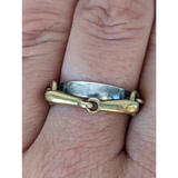 Silver Steed Snaffle on a Silver Band M Brass Rings