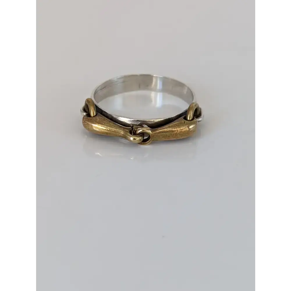 Silver Steed Snaffle on a Silver Band M Brass Rings