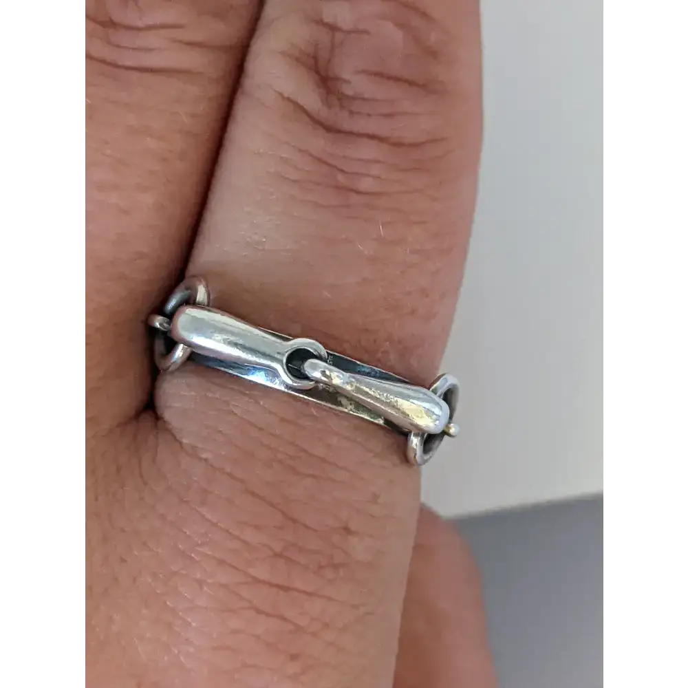 Silver Steed Snaffle on a Silver Band M Brass Rings