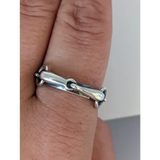 Silver Steed Snaffle on a Silver Band M Brass Rings