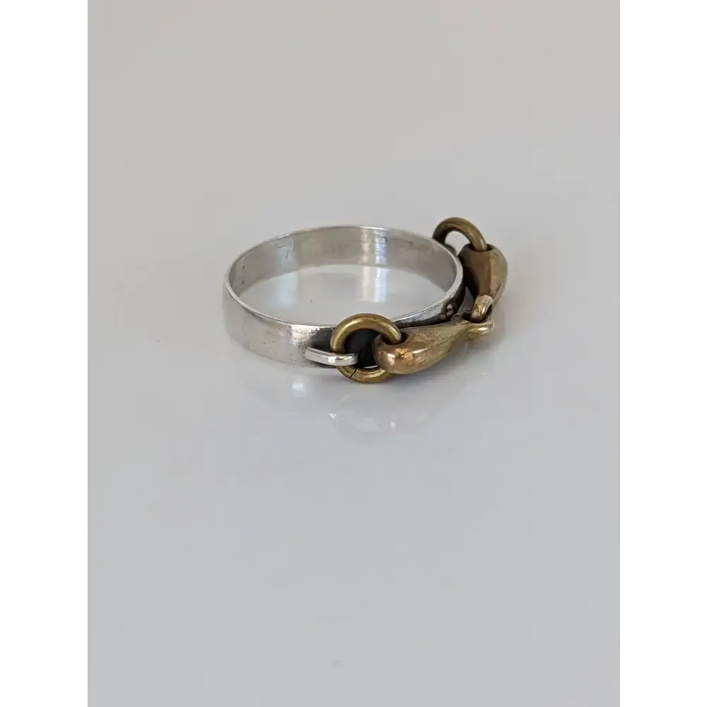 Silver Steed Snaffle on a Silver Band M Brass Rings
