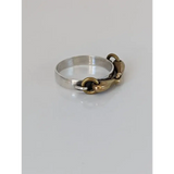 Silver Steed Snaffle on a Silver Band M Brass Rings