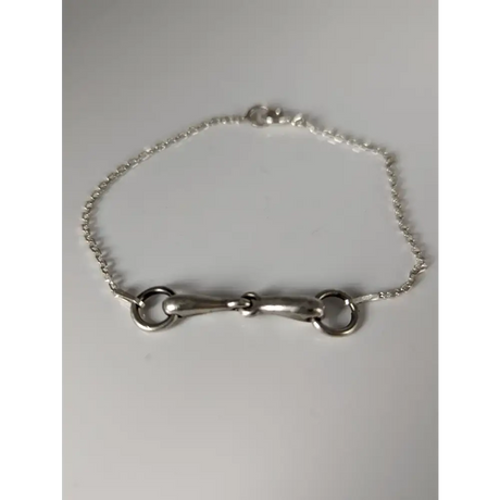 Silver Steed Snaffle on a Chain Delicate Bracelet 16.5cm Silver Bracelets
