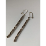 Silver Steed Snake Chain Dropped Earrings Earrings