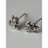 Silver Steed Spotted Frog Stud Earrings Earrings