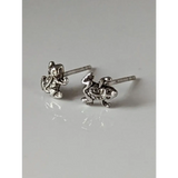 Silver Steed Spotted Frog Stud Earrings Earrings