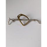 Silver Steed Stirrup & Cane Brooch / Stock Tie Pin Left Brooches