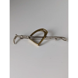 Silver Steed Stirrup & Cane Brooch / Stock Tie Pin Left Brooches