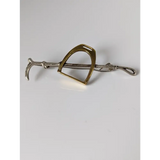 Silver Steed Stirrup & Cane Brooch / Stock Tie Pin Left Brooches