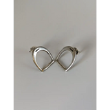 Silver Steed Stirrup Stud Earrings Earrings