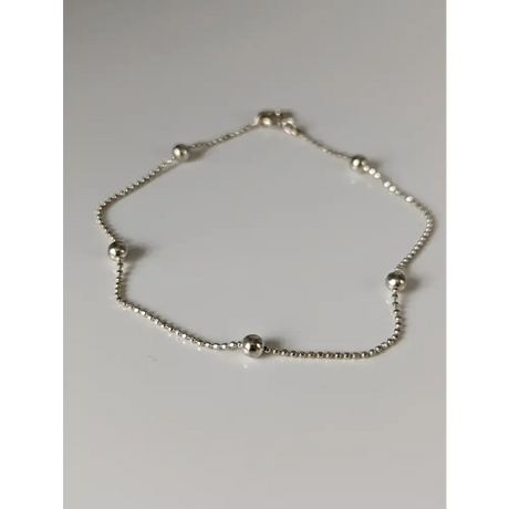 Silver Steed Studded Ball Chain Silver Bracelet 18.5CM Bracelets