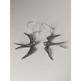Silver Steed Swallow Silver Dropped Earrings Earrings