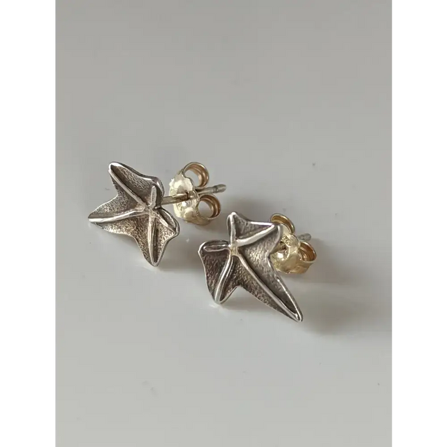 Silver Steed Sweetgum Leaf Stud Earrings Earrings