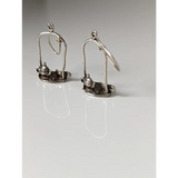 Silver Steed Swinging Tea Set Dropped Earrings Earrings