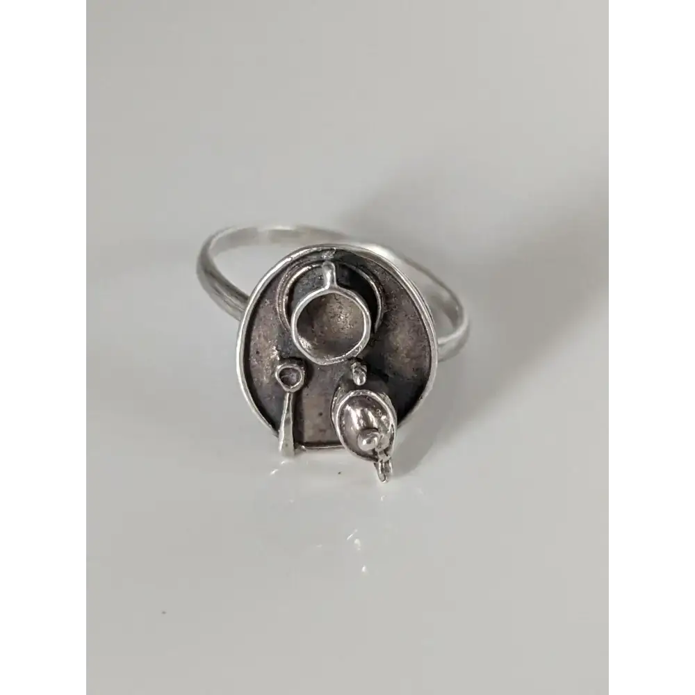 Silver Steed Tea Tray Silver Ring P Rings