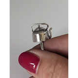 Silver Steed Teapot Silver Ring P Rings