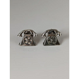 Silver Steed Telephone Stud Earrings Earrings