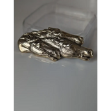 Silver Steed Three Head Racing Thoroughbreds Brooch / Stock Tie Pin Brooches