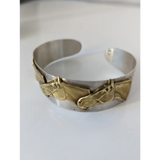 Silver Steed Three horses heads bangle All silver version Bangle