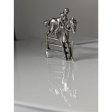 Silver Steed Triple Bar Jump, Show Jumping Brooch / Stock Tie Pin Brooches
