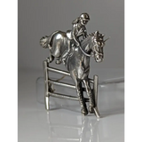 Silver Steed Triple Bar Jump, Show Jumping Brooch / Stock Tie Pin Brooches