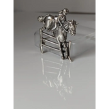 Silver Steed Triple Bar Jump, Show Jumping Brooch / Stock Tie Pin Brooches