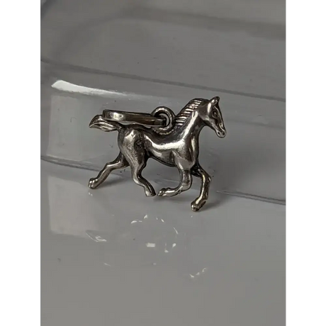 Silver Steed Trotting Horse Silver Pendant Pendant