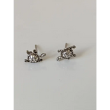 Silver Steed Turtle Stud Earrings Earrings