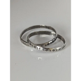 Silver Steed Two Interlinking Bands G Rings