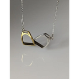 Silver Steed Two Stirrups Necklace Silver version 16" Thread Through Necklaces