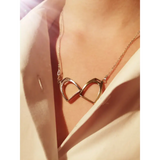 Silver Steed Two Stirrups Necklace Silver version 16" Thread Through Necklaces