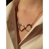 Silver Steed Two Stirrups Necklace Silver version 16" Thread Through Necklaces